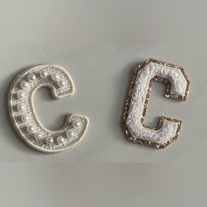 Stoney Clover Lane C Patches in Blanc and White Pearl - BOTH